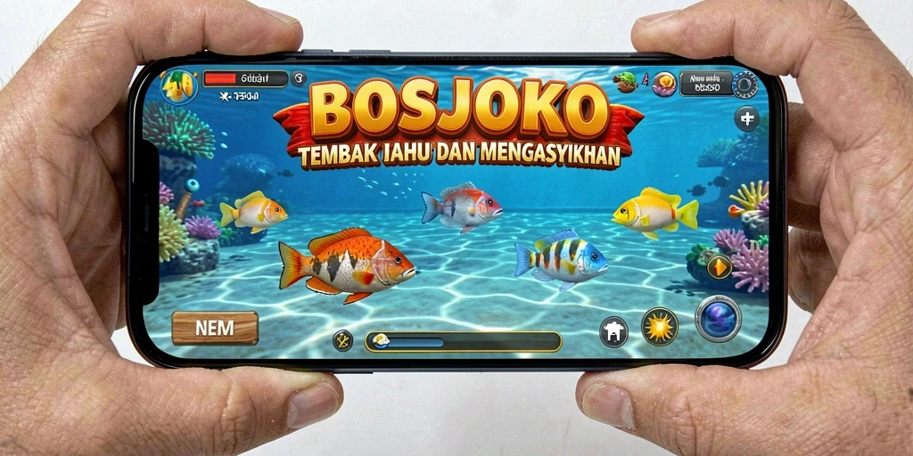 Screenshot gameplay menampilkan aksi seru Tembak Ikan di BOSJOKO.