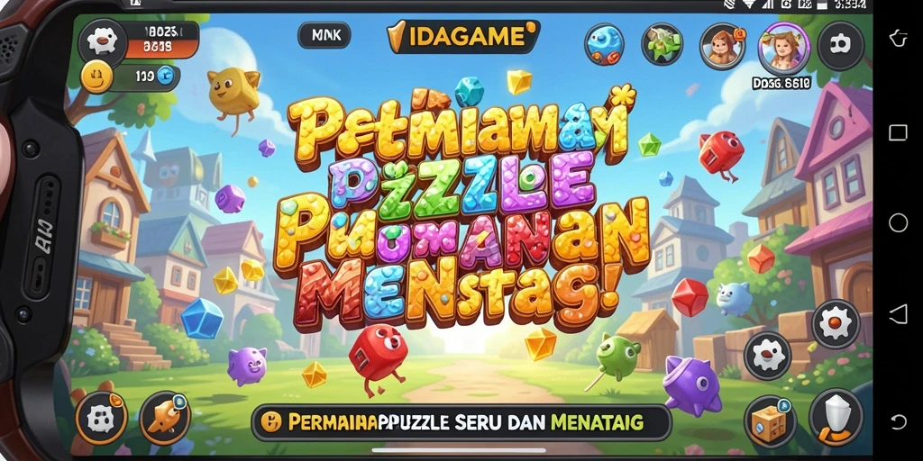 Screenshot IDAGAME menampilkan gameplay Puzzle yang menarik.
