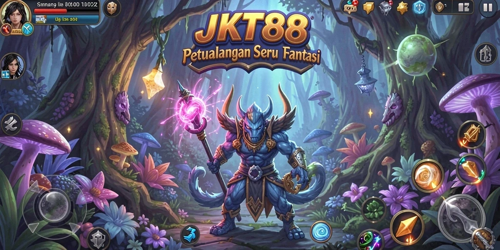 Tangkapan layar utama JKT88 menampilkan aksi seru dan lingkungan yang kaya.