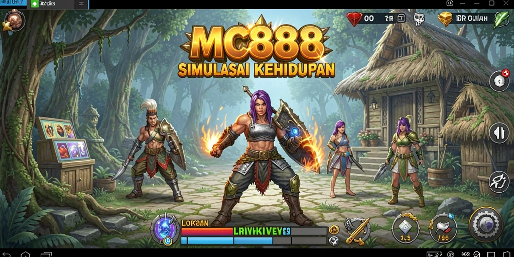 Tampilan gameplay seru dalam MC888 yang memikat
