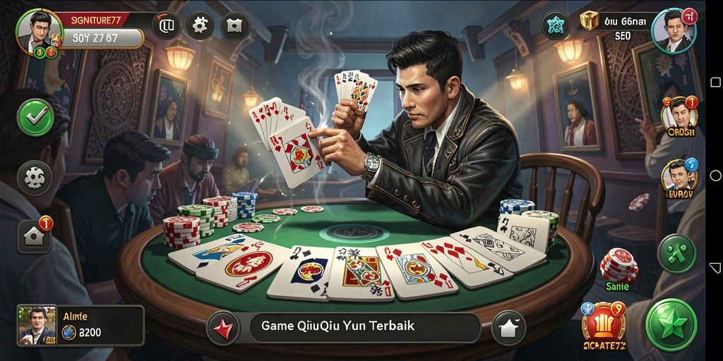 Gambaran gameplay menarik dari SIGNATURE77 dalam permainan QiuQiu.