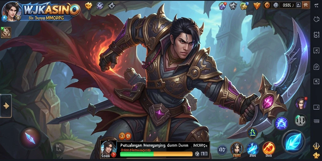 Tampilan gameplay WJKASINO yang menarik dan penuh aksi di dunia MMORPG.